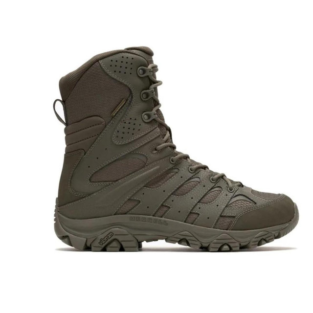 Mens Size 14 Olive Moab 3 8" Tactical Zip Waterproof Boot