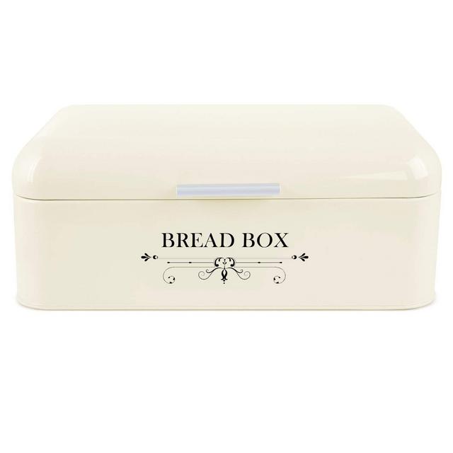 MVPOWER Bread Box Bread Bin Storage Container Extra Large Iron Bin with Powder Coating and Aluminium Alloy Handle,16.5 x 8.9 x 6.5 Inches