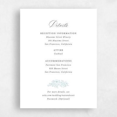 Light Teal, Blue Wedding Enclosure - Elaina