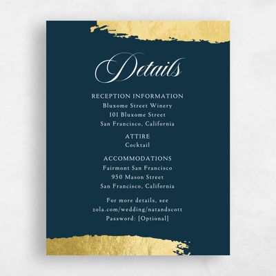 Deepest Teal, Blue Wedding Enclosure - Casey Foil