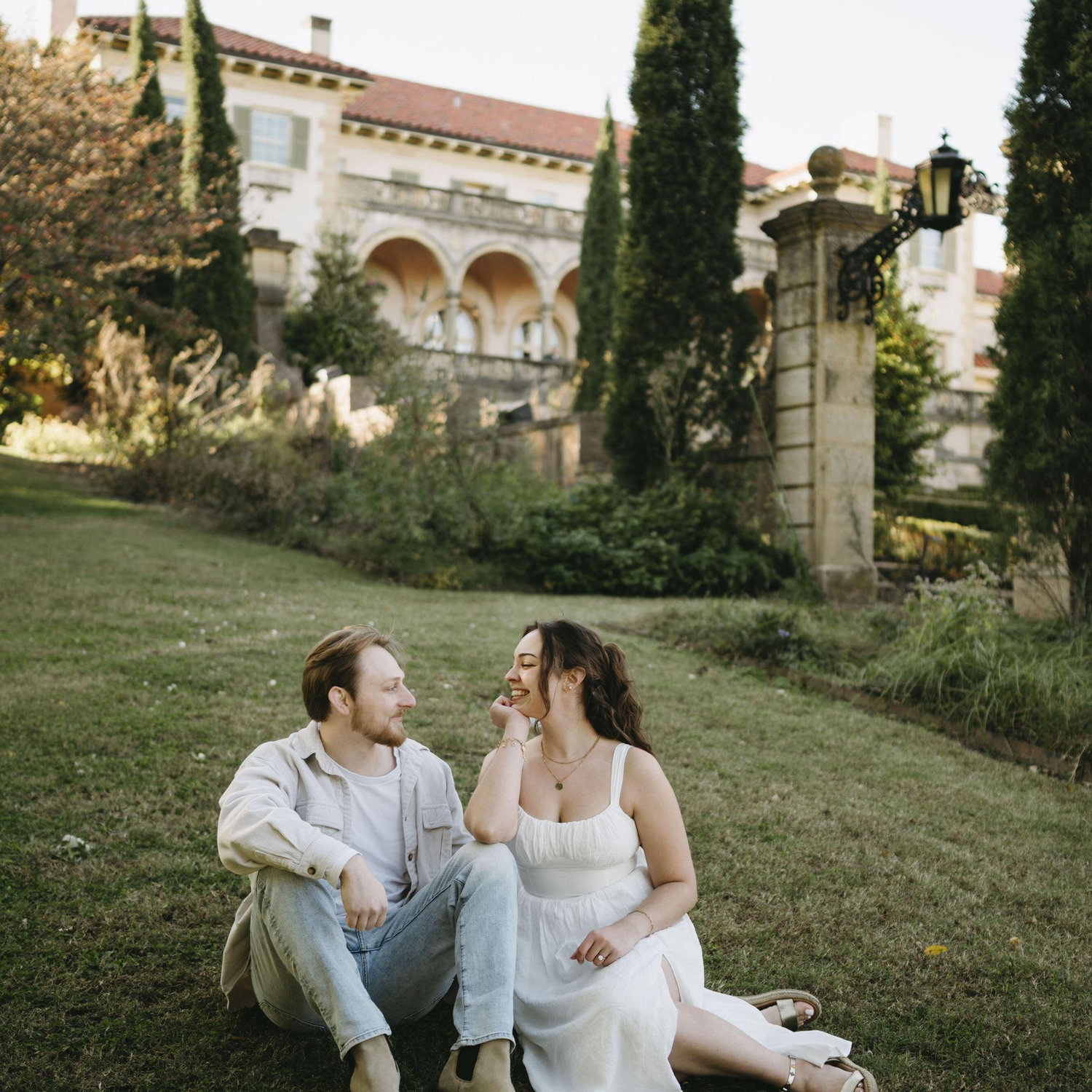Engagement photos at the Philbrook November 2025