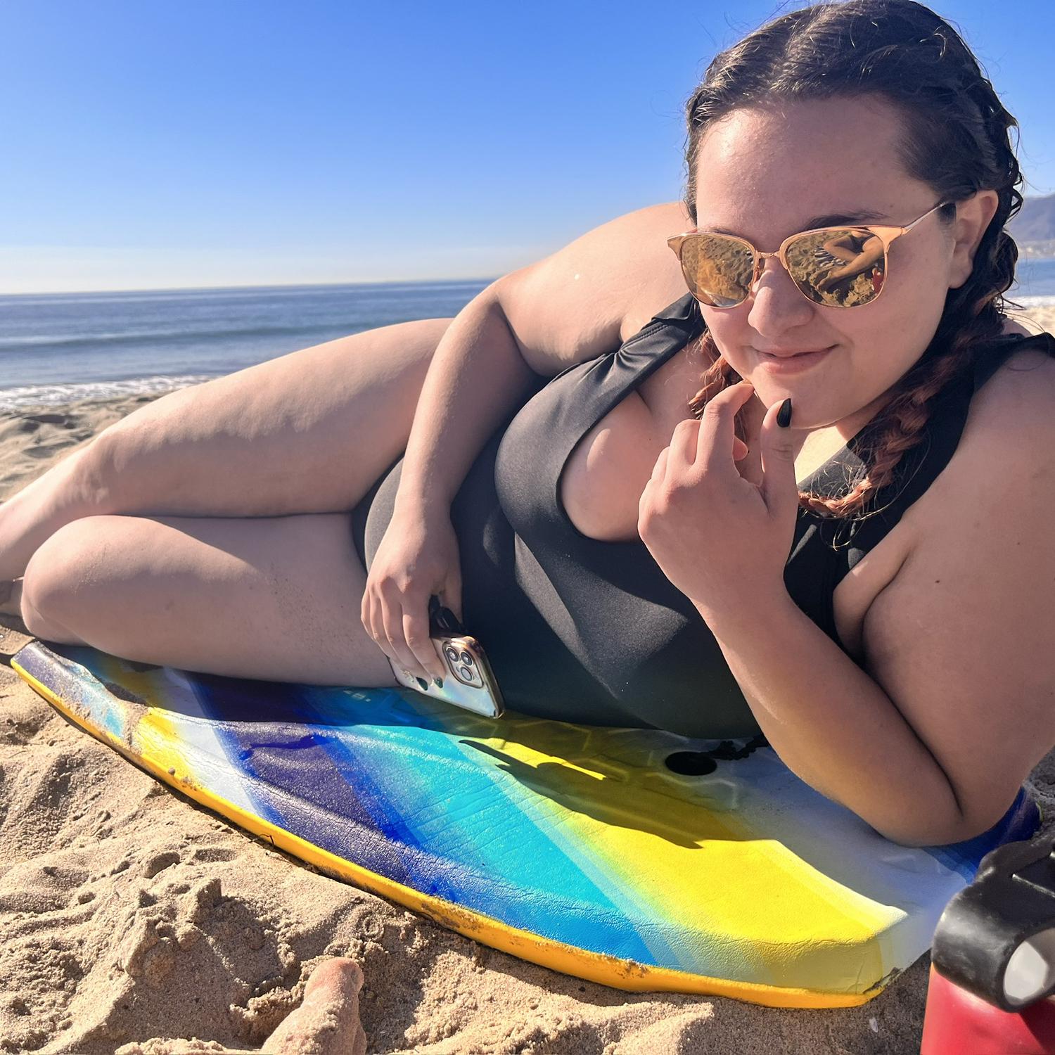Emmy’s not first beach day