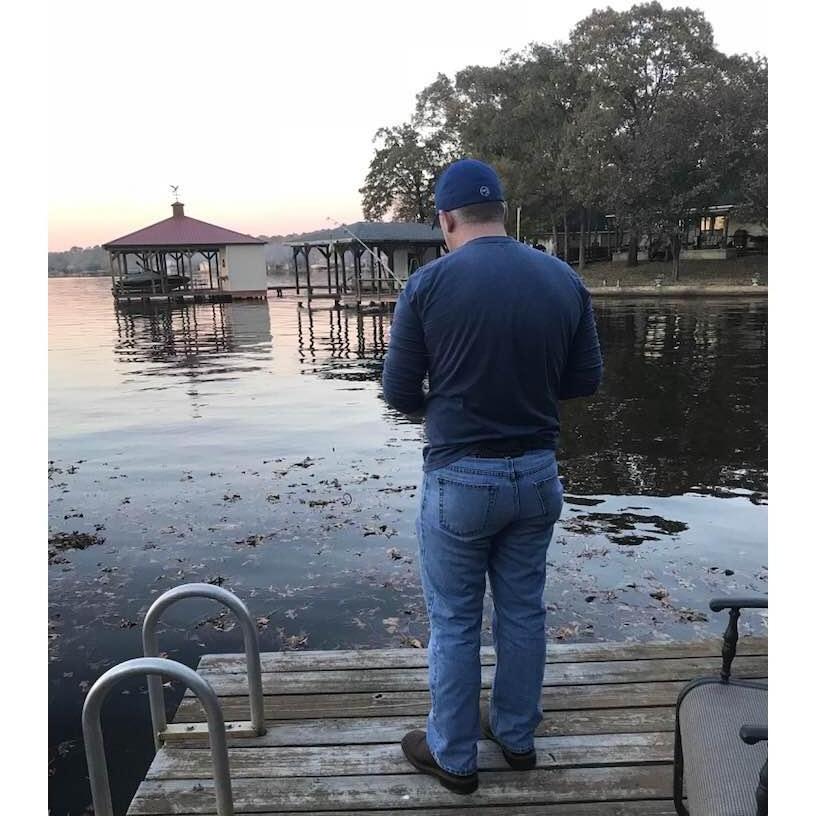 Fishing on Frank & Jonnie's boat dock!
