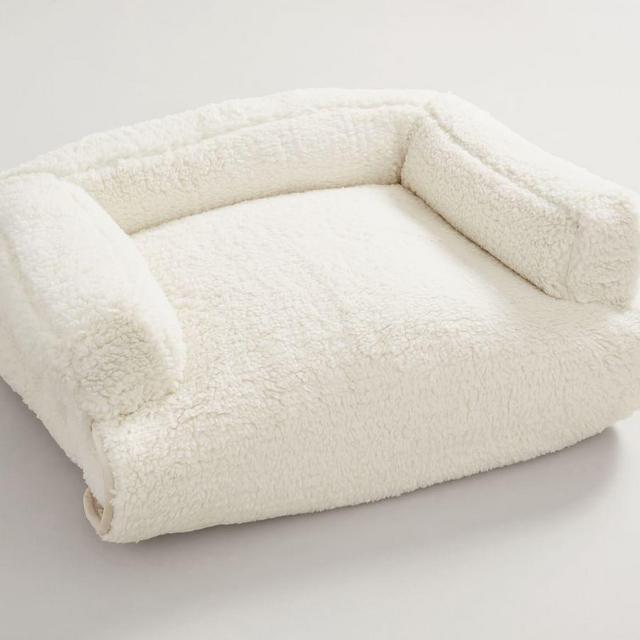 3-In-1 Pet Bed White Sherpa, Medium