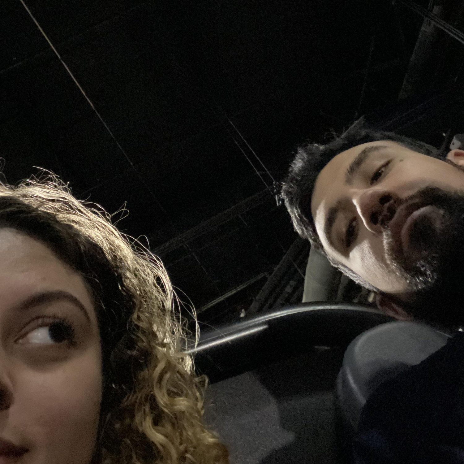 Getting stuck on a ride at EPCOT (pretty sure it's Test Track)...