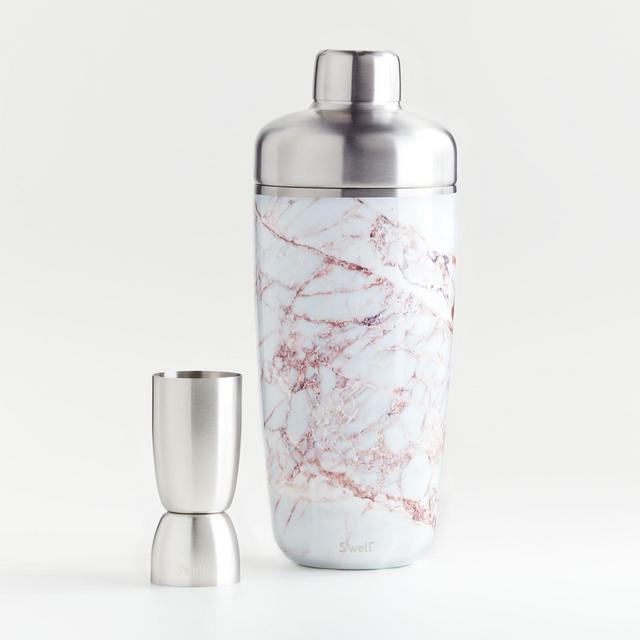 S'well Calacatta Gold Cocktail Shaker and Jigger Set