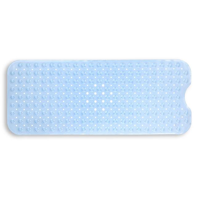 Extra Long Deluxe 16-Inch by 39-Inch Bath Mat in Light Blue