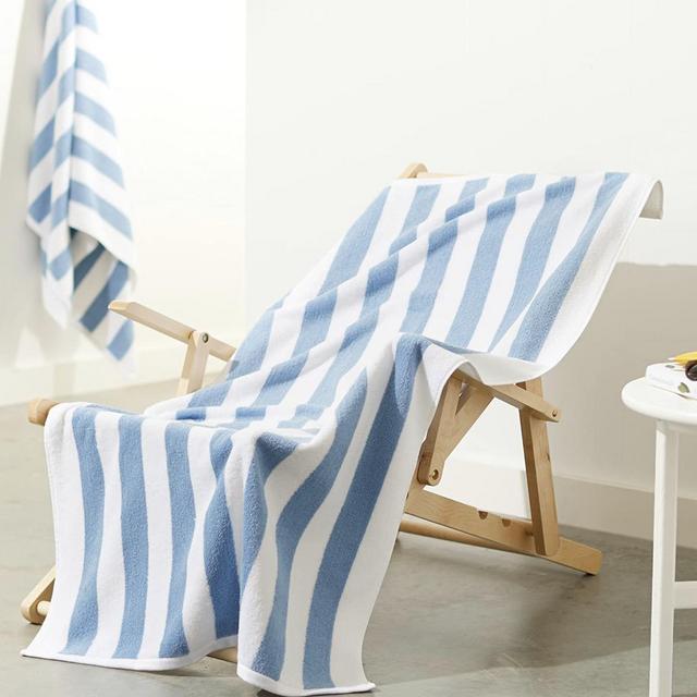Sky Blue Cabana Beach Towel Set of 2