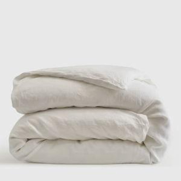 European Linen Duvet Cover in White (King)