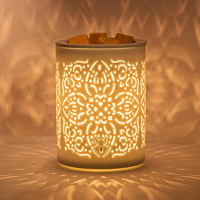 Earnest Living Wax Melt Warmer for Scented Wax Cubes Tart Candle Warmer Wax Melts Electric Ceramic Fragrance Melter Oil Burner White for Home Aromatherapy Gift