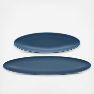 Colorwave 2-Piece Oblong Serving Tray Set