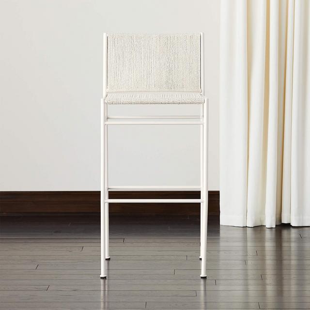 Bounce Ivory Woven Bar Stool