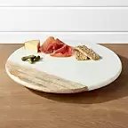 Wood and Marble Lazy Susan