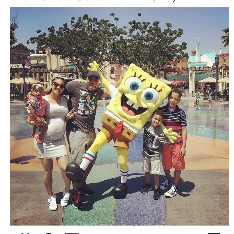 Prego with lil syr 7months June 2016 at Universal Studios!