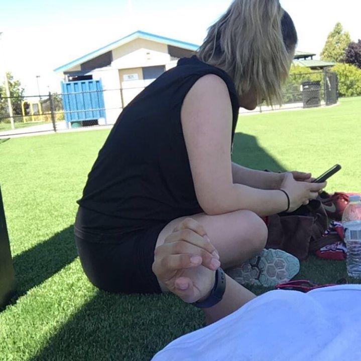 First unofficial date after we met. We went to a park to play soccer (Marilyn ball'd up Kev) and play Pokemon Go. This is the first picture Kevin took of Marilyn. We had sushi afterwards (Aug 2016).