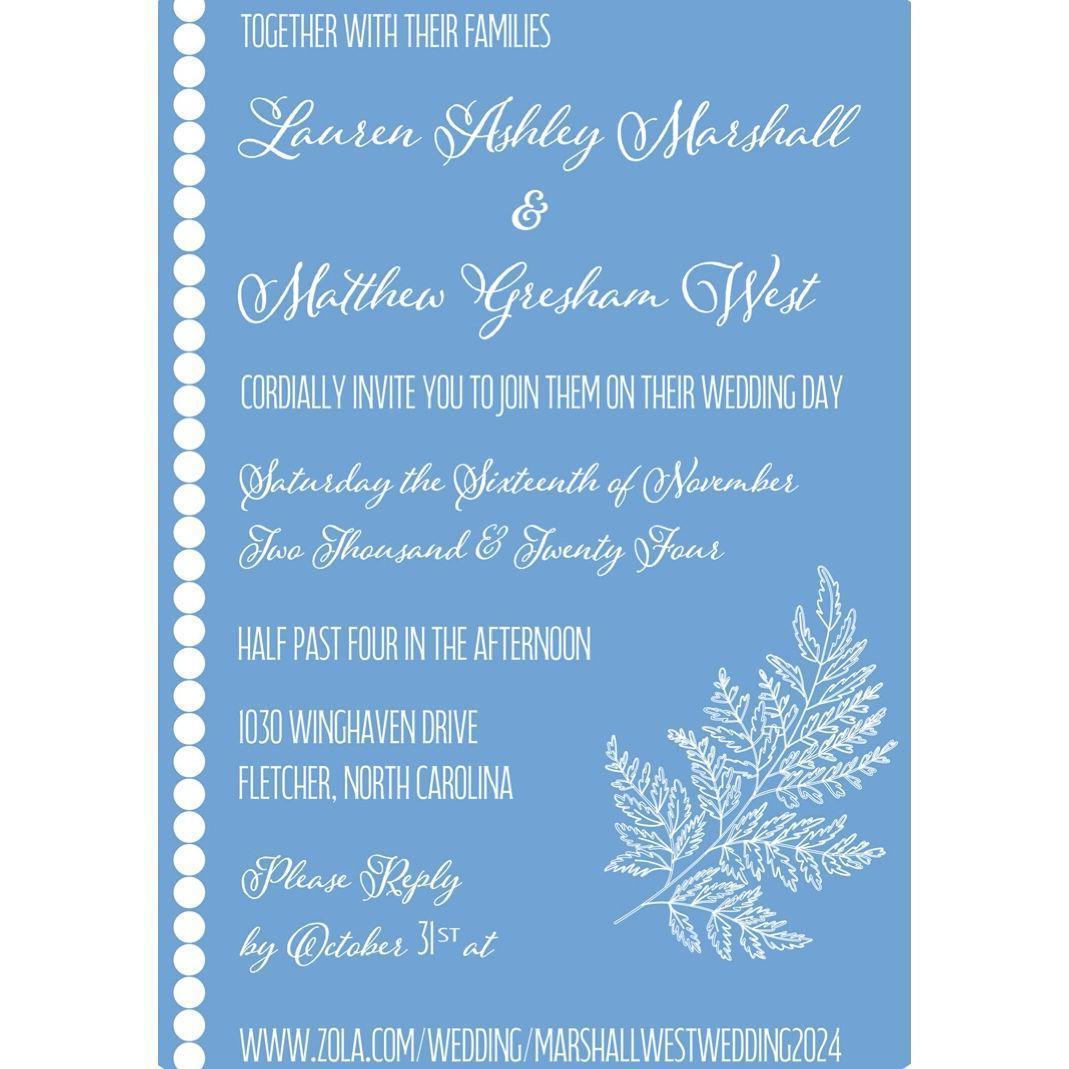 Join us on November 16, 2024 as we say I do!