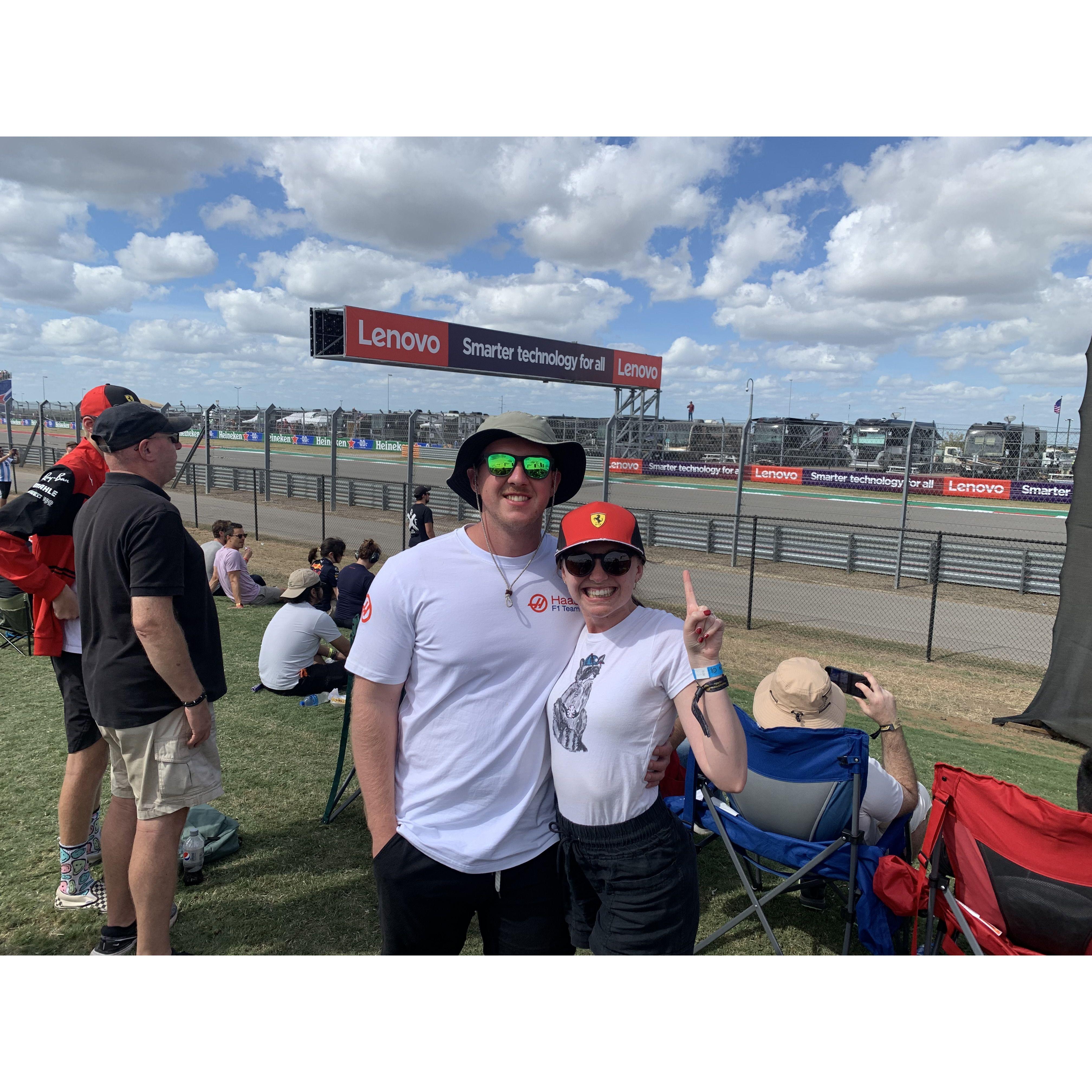 We went to an F1 race for our 2 year anniversary!