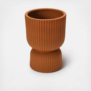 Stoneware Pleated Planter