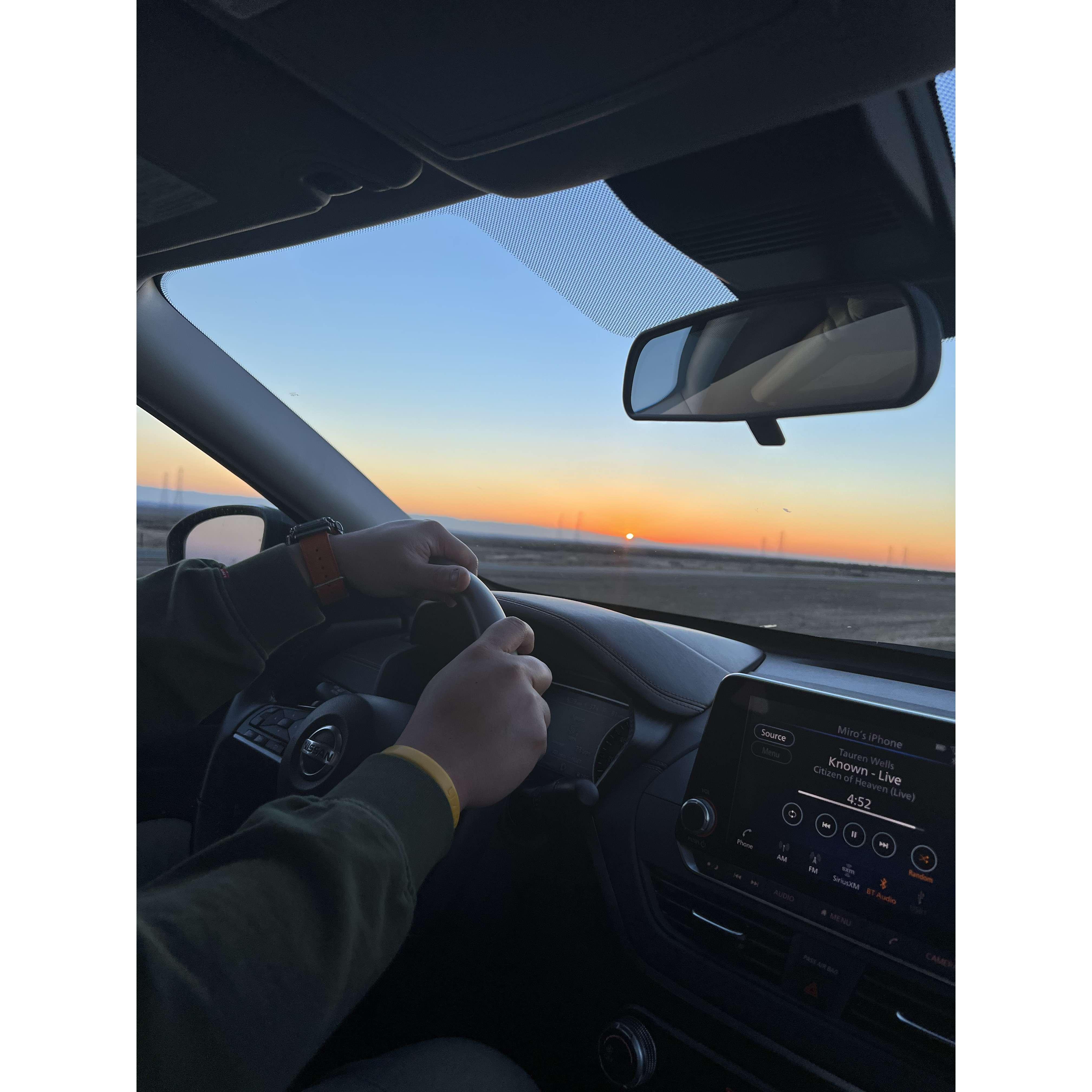 Sunrise drives on I-5 to Los Angeles (sometimes just to eat Korean BBQ!)