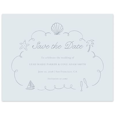 Ice, Blue Wedding Digital Save the Date - Boracay Landscape