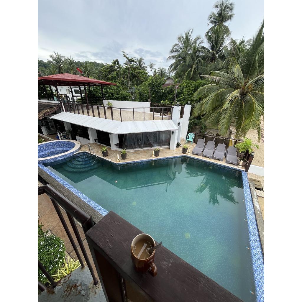 El Nido Reef Strand Resort- Pool view from our balcony
