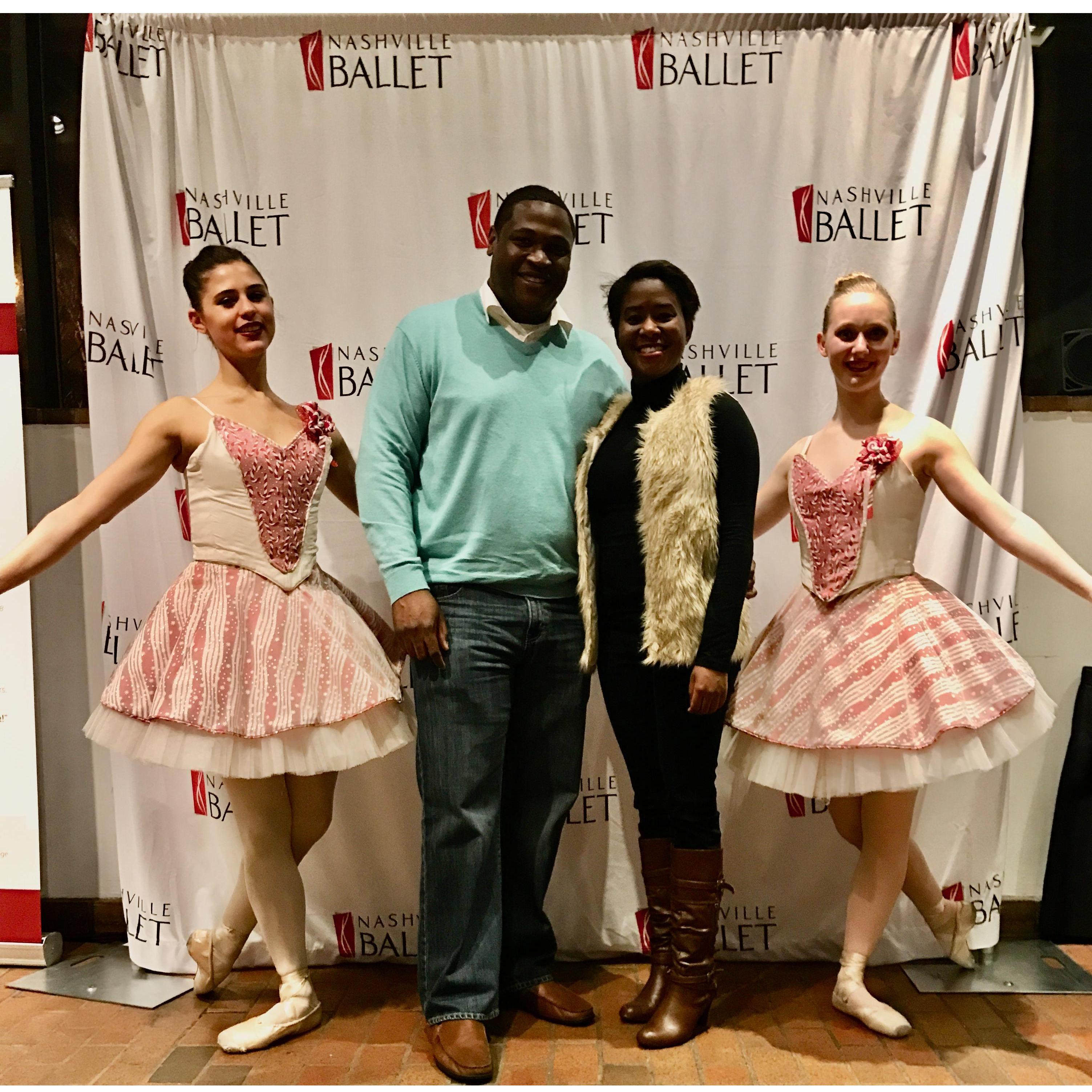 We attended the Nutcracker in nashville with Toni-Ann's family in December of 2016