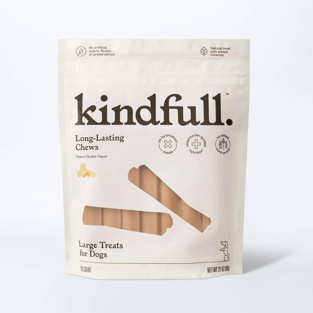 Long Lasting Peanut Butter Chews Dog Treats - Large - 21oz - Kindfull™