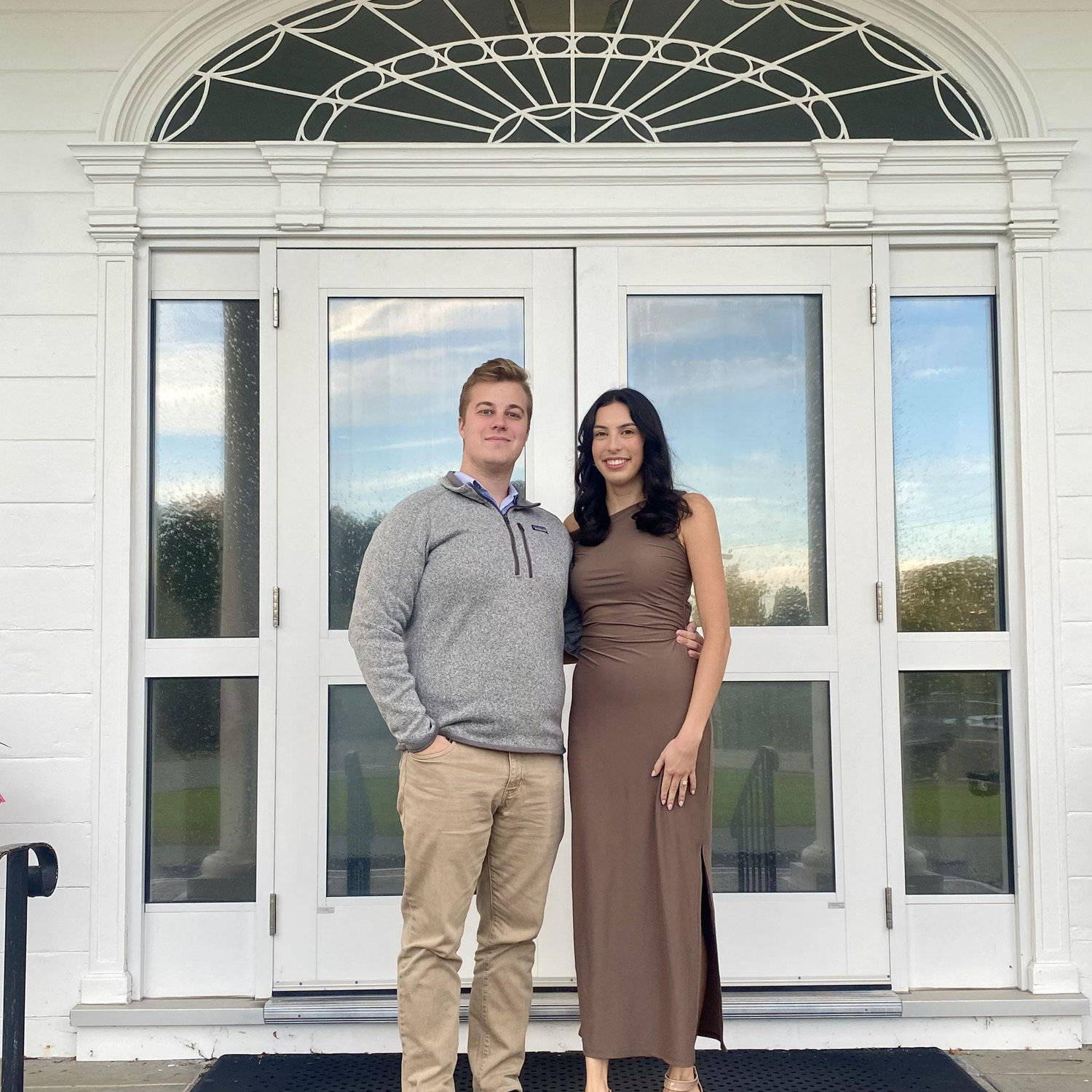 A picture in front of the church where Sarah's parents got married