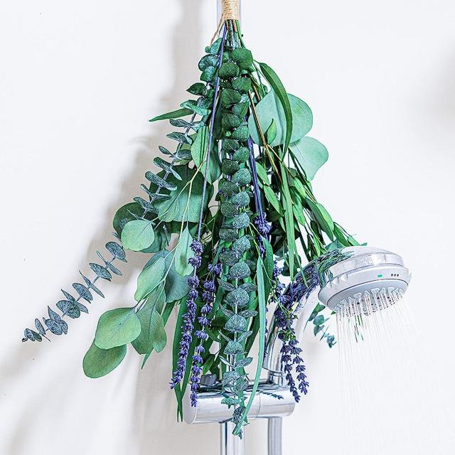 4 Kinds Preserved Eucalyptus Stems & Lavender Flowers Bundles for Shower |17'' Real Eucalyptus Leaf Home Decor Shower Decor |