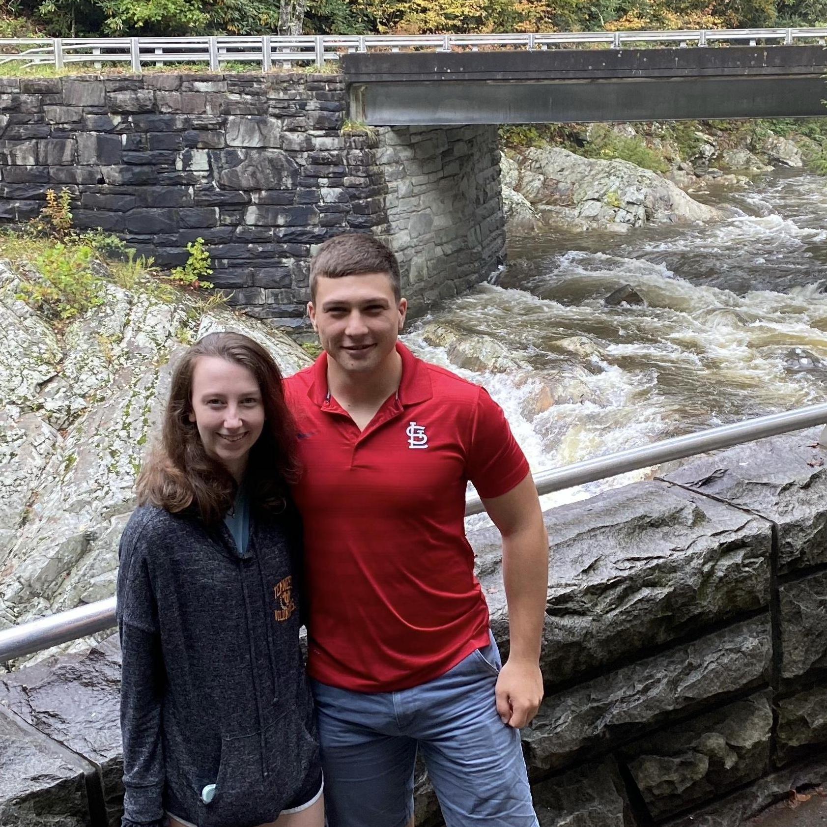 Ben and Erin on a trip with Erin's family to the Smoky Mountains