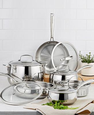 Stainless Steel 11-Pc. Cookware Set, Created for Macy's