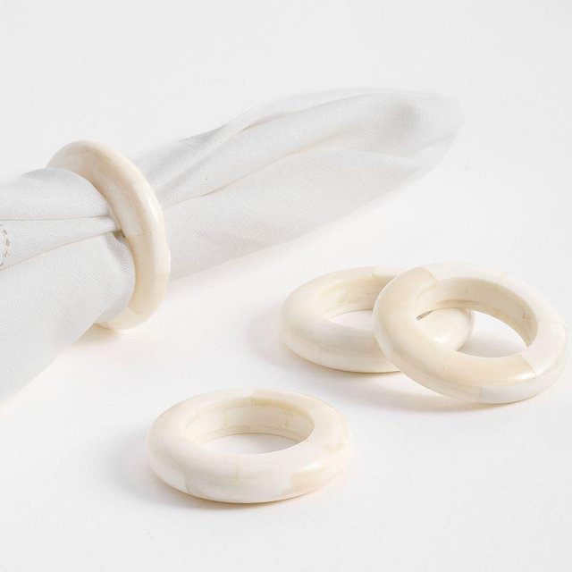 Bone Rings, Set of 4 - Bone