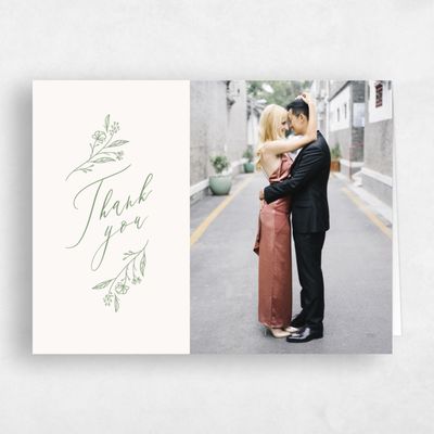 Bright Sage, Green Wedding Thank You - Miette Photo