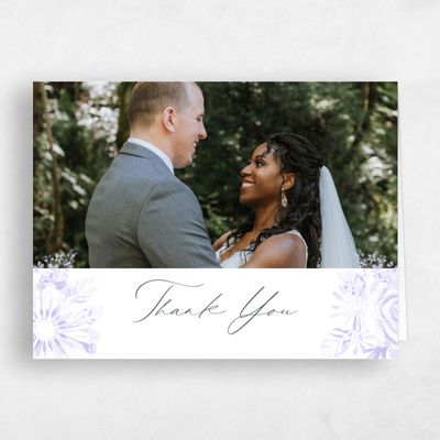 Purple Wedding Thank You - Hallberg Photo