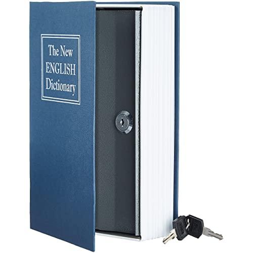 AmazonBasics Book Safe, Key Lock, Blue