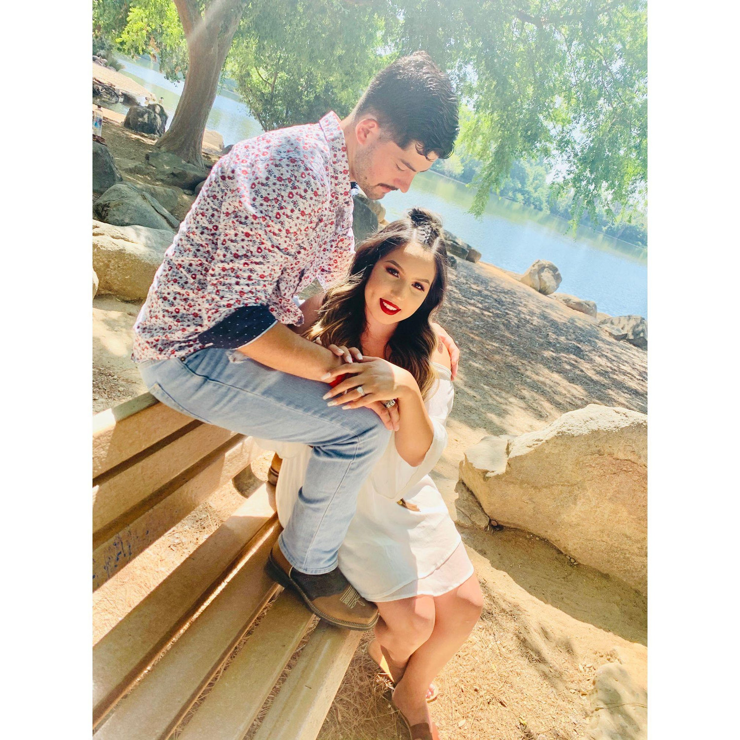 Engagement announcement photo