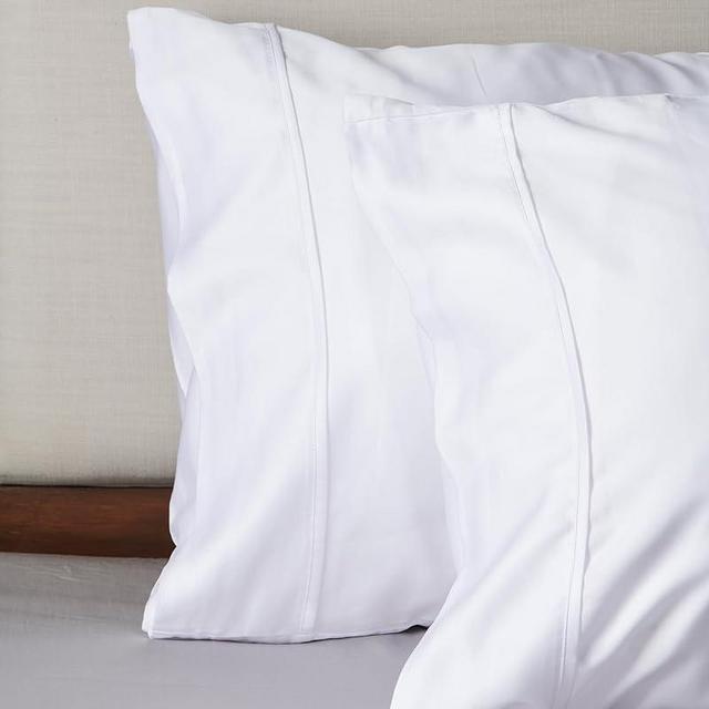 Weddingly Certified 100% Tencel Lyocell|Sateen Weave|True Carbon Zero|Gentle to Skin|Genuity Tags Included|Natural Sheen|Austrian Eucalyptus(Standard/Queen Pillowcases,White)