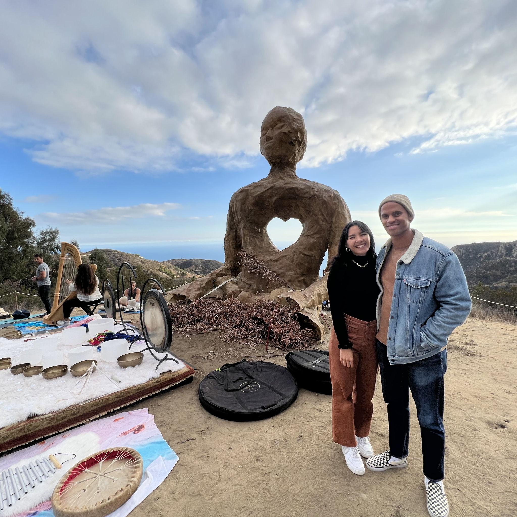Nathan's first soundbath. Malibu 2021