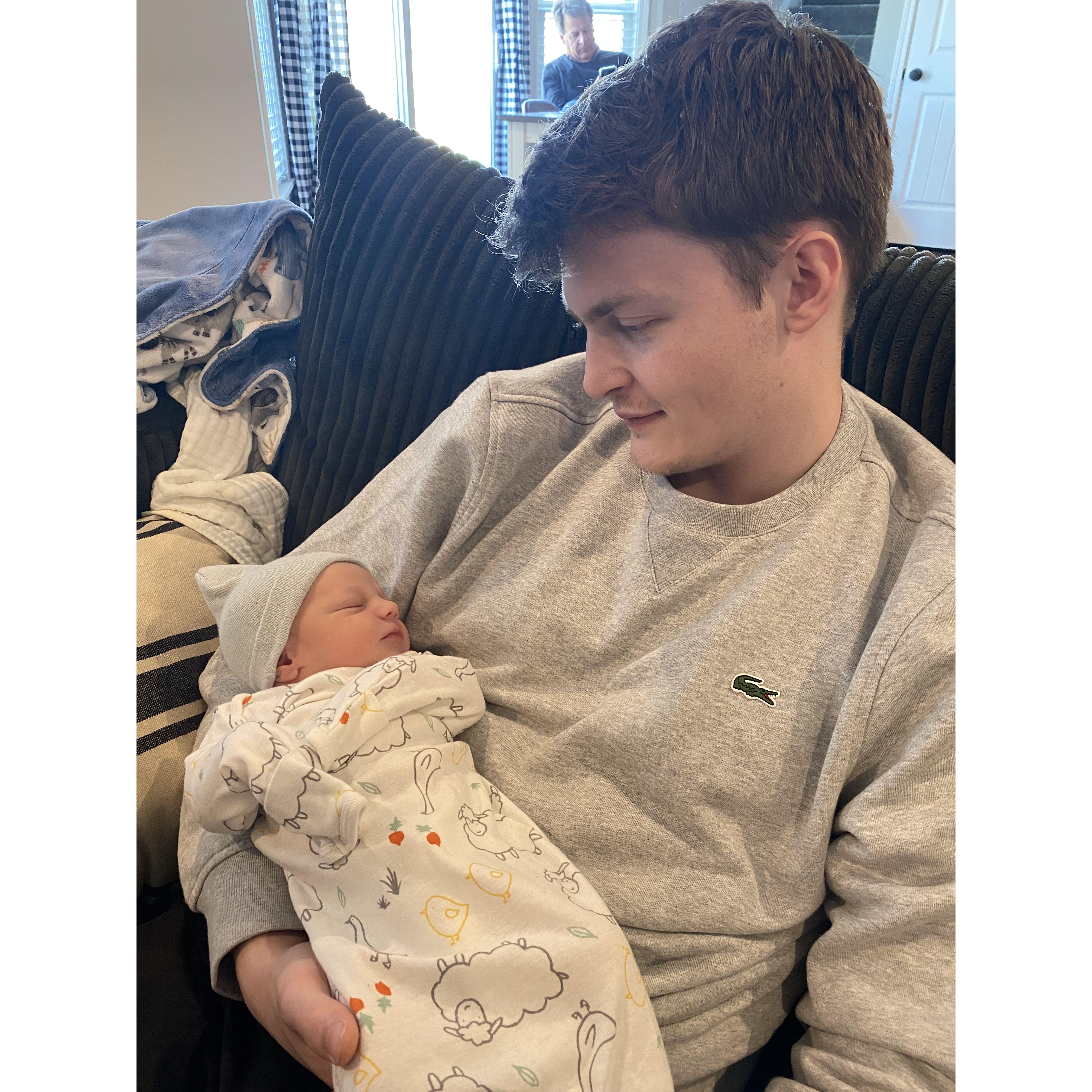 Meeting Luka for the first time - April 2022