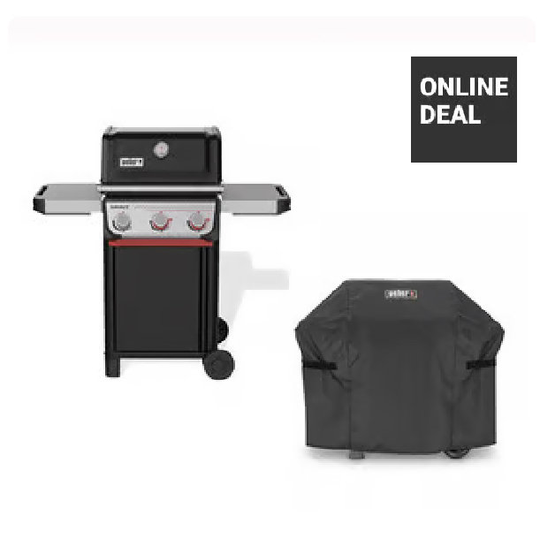 Weber Spirit E-325 LP Grill Bundle: Grill, Cover