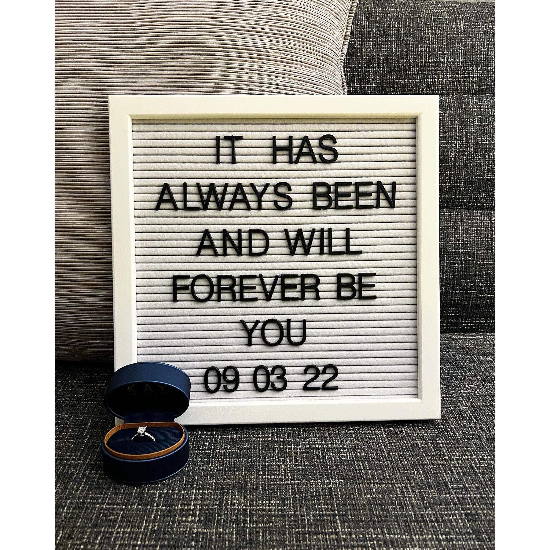 The day we got engaged