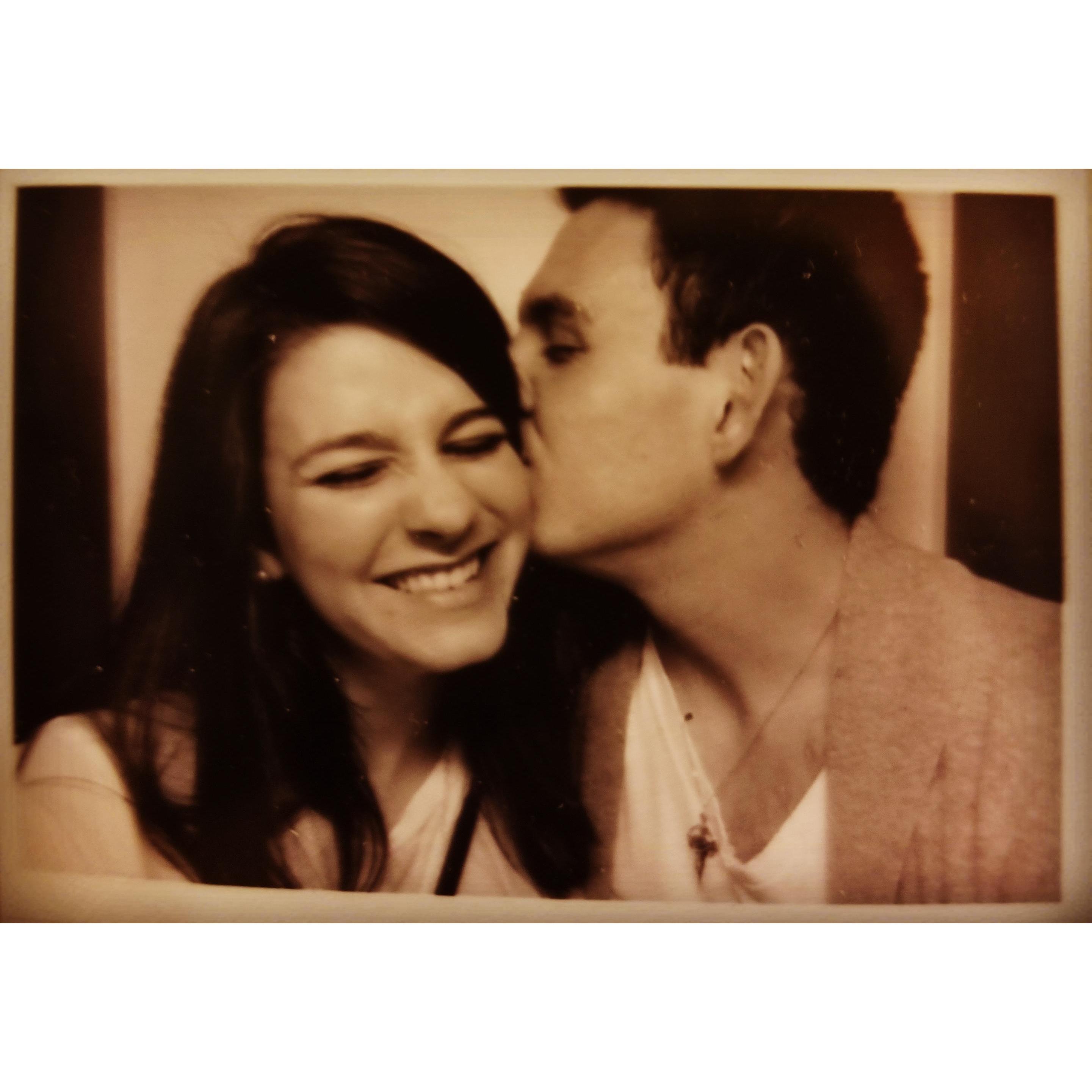 A photo booth picture of us from the first couple months of dating :)
