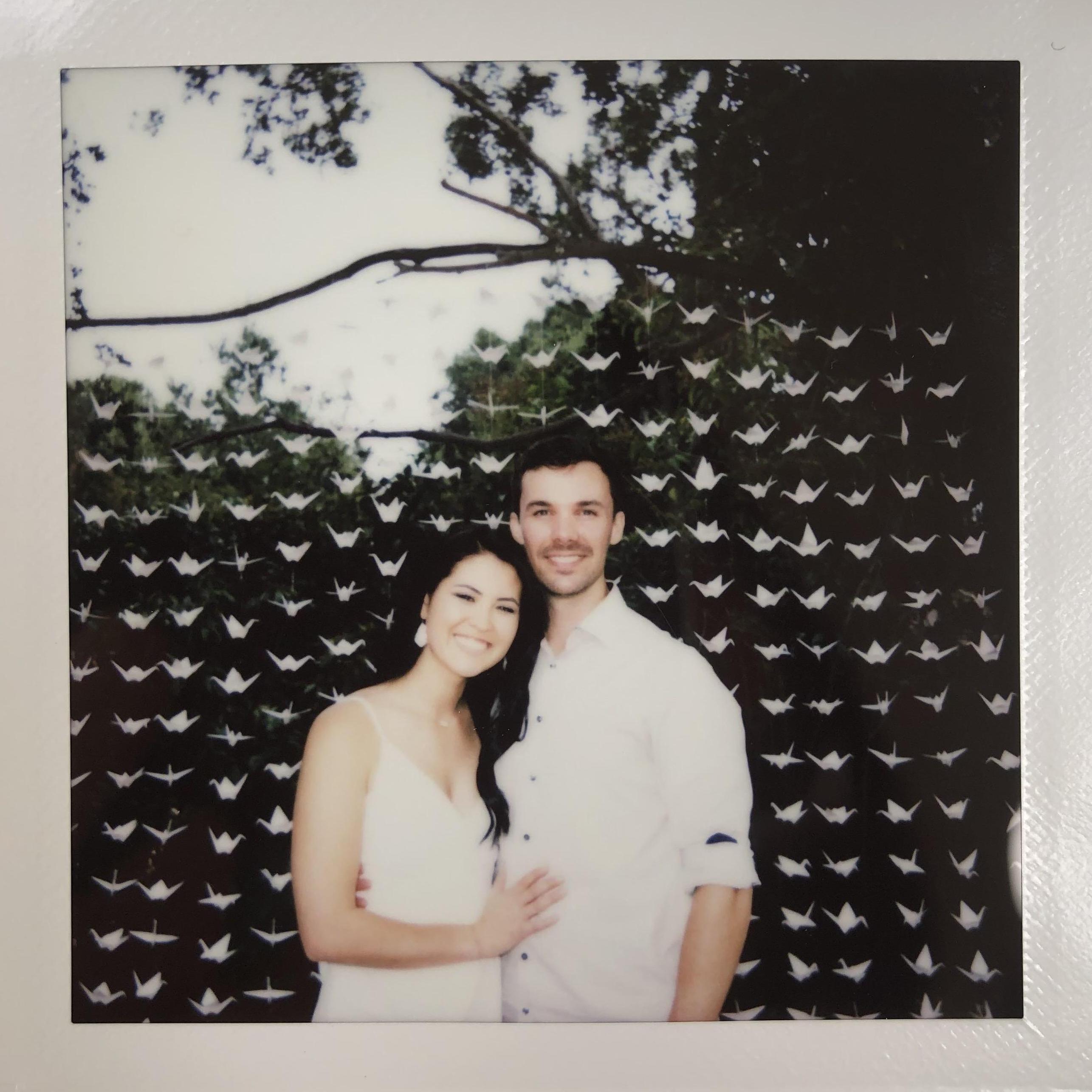 A polaroid from our engagement party!