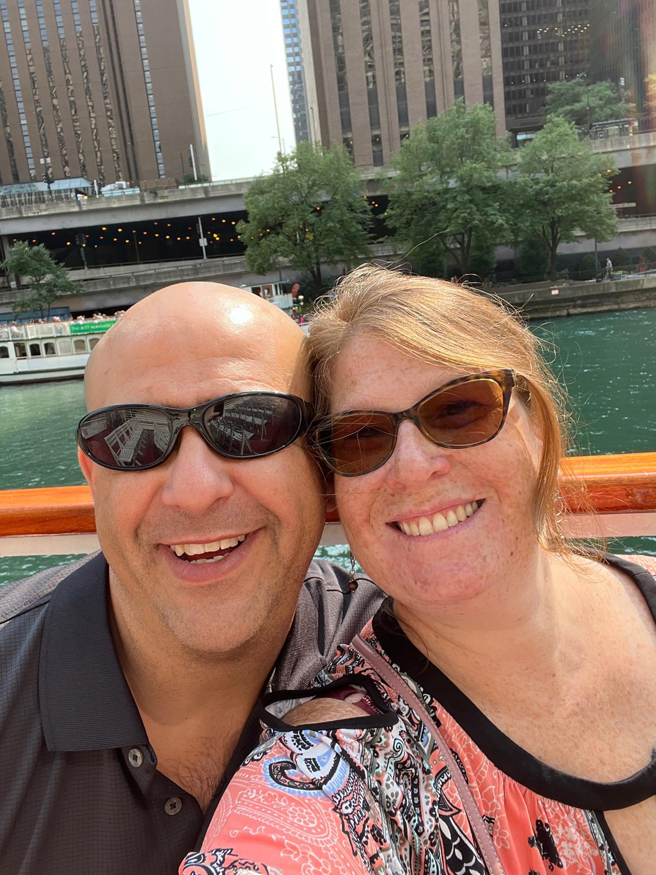 Chicago river cruise.