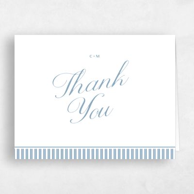 Dusty Blue Wedding Thank You - Connell Landscape
