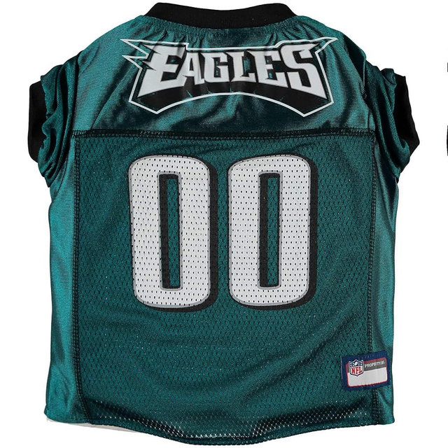 Pets First NFL Philadelphia Eagles Dog Jersey, Medium, Poly-mesh and Satin, Officially Licensed