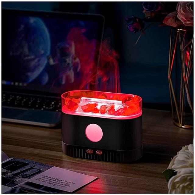 Salt Lamp Diffuser Aromatherapy Essential Oil Diffuser with 7-Color Gradient Light 200ml Mist Humidifier Waterless Auto-Off Protection for Spa Home Yoga Office