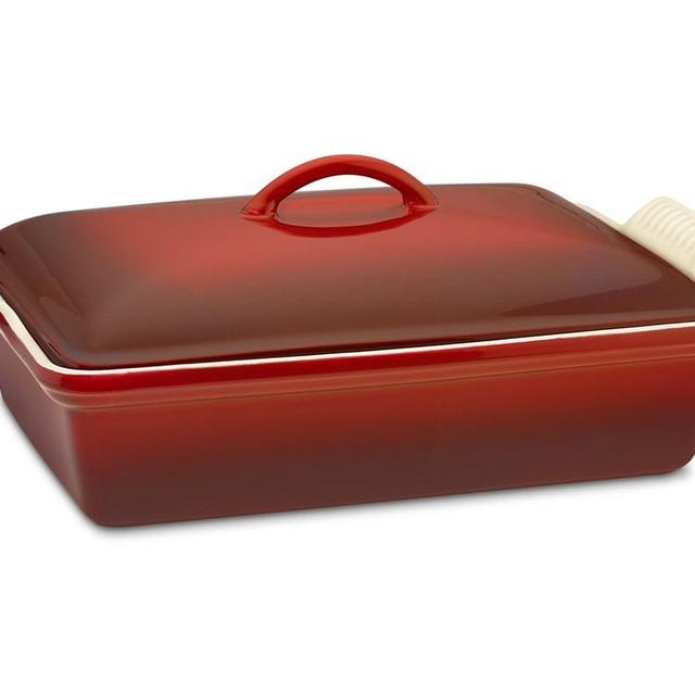 Le Creuset Heritage Stoneware Rectangular Covered Casserole, Red