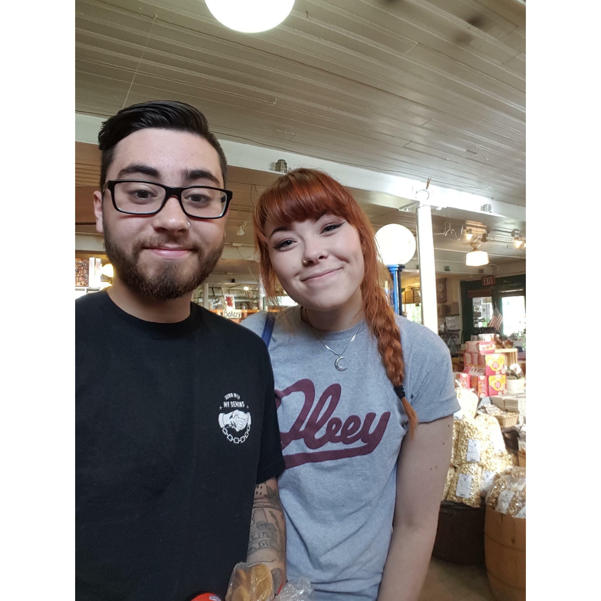 Literal babies, our first date! Going up to Luke's grandparents lake house! 2016