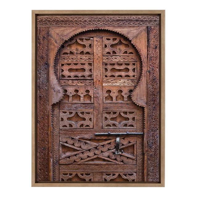 18" x 24" Sylvie Morocco Marrakech Door II by Golie Framed Wall Canvas Gold - Kate & Laurel All Things Decor